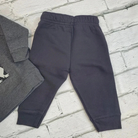 Grey and Black TREX Boys Fleece Lined Sweatshirt and Sweatpants Matching Set - Picture 3 of 9